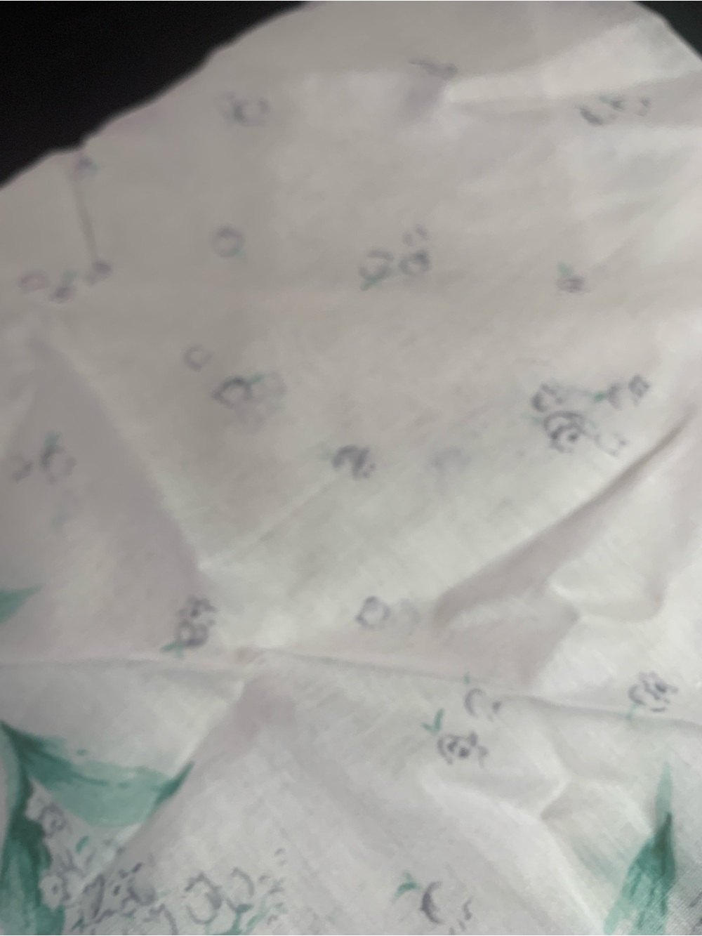 Dior Floral Mini Scarf in White and Green - Picture 5 of 16